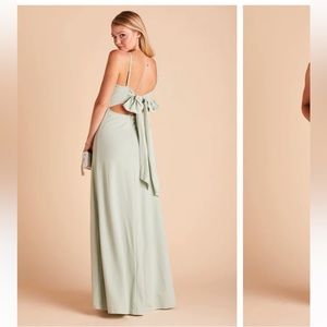 Birdy Grey Benny Sage Crepe Bridesmaid Dress - Size small